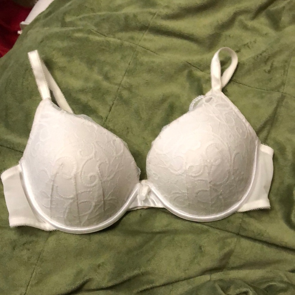 Lily of France white Ego Boost Bra, Size 36C